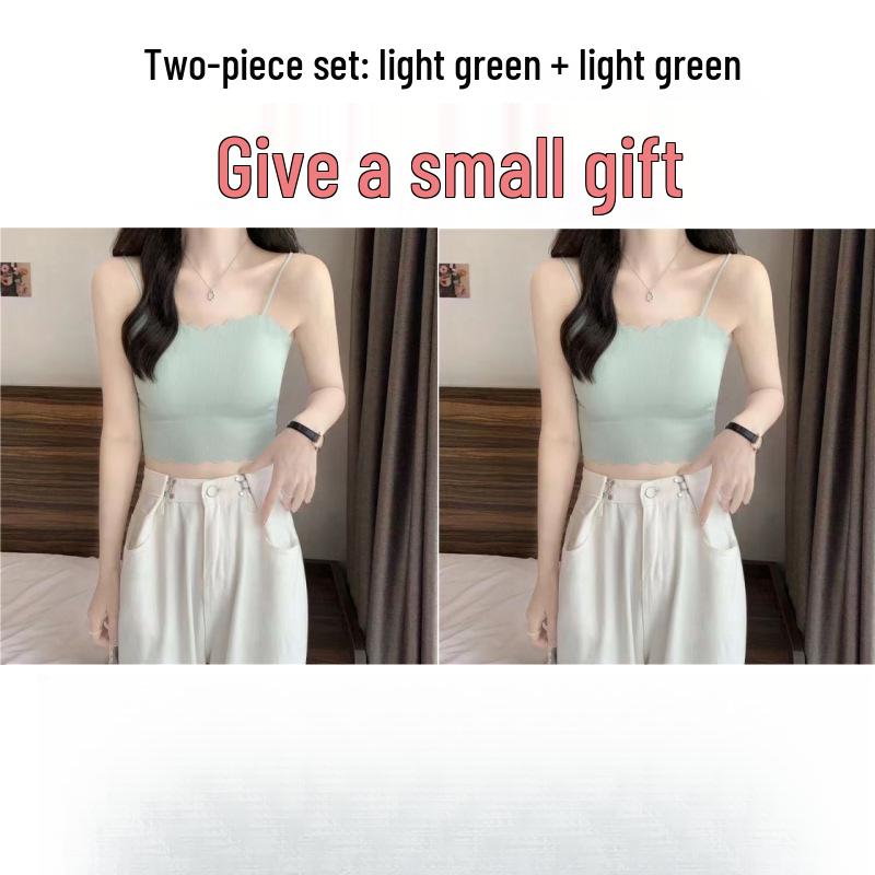 Trägerloses Camisole aus Eis-Seide: Gepolstert, Ohne Bügel, Dünner Stil für Schülerinnen - Perfekte Sommer-Unterwäsche oder Oberbekleidung