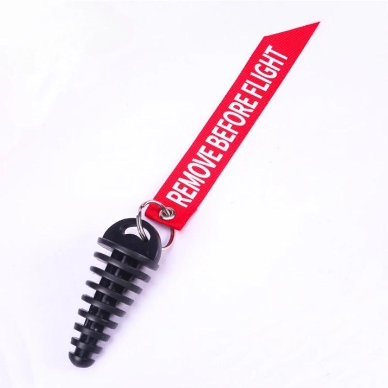Xiaomi New Exhaust Pipe Stopper Blow-down Plug Exhaust Muffler Waterproof Wash Plug Silicone Off-road Motorcycle Keychain