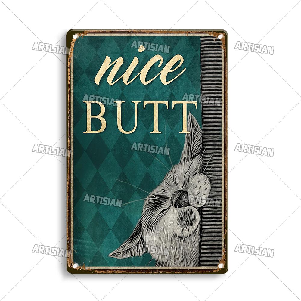 

Салфетки Artisian Your Butt, забавный кот, металлический постер, ванная комната, туалет, жестяная табличка, декоративная тарелка, настенный декор, бар в гараже 7.8x11.8inch
