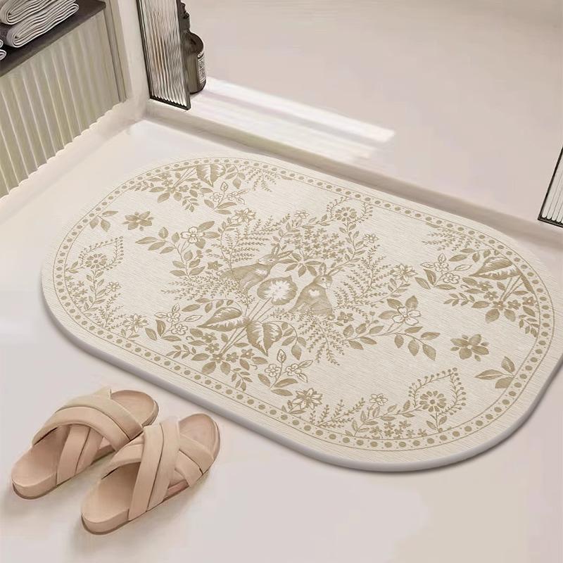 French diatom mud suction quick drying toilet floor mat toilet mat
