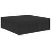 Modular Footstool 1 Pc + Cushions Poly Rattan Black