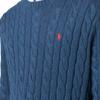 Polo Ralph Lauren Small Pony Logo Embroidered Crew Neck Long Sleeve Knit Sweater Men sweater Blue MNPOSWE16820224-410