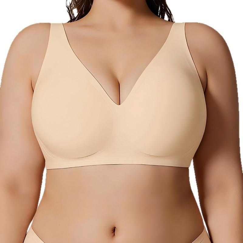 Women Seamless Wireless Comfortable Full Coverage Push Up Gathering Bra