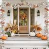 Autumn White Pumpkin Maple Leaf Vine Thanksgiving Harvest Festival Halloween Simulation Maple Leaf Vine