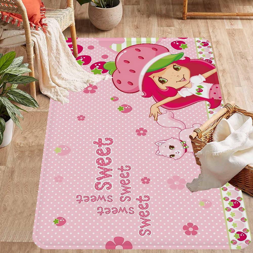 S-strawberry-shortcakeS Room Mats Anti-slip Absorb Water Long Strip Cushion Bedroon Mat Household Carpets