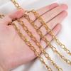 No Fade 2M 1M 0.5M Stainless Steel Twisted Circular Link Chain Thick Grinding Chains for DIY Necklaces Bracelets Jewelry Making