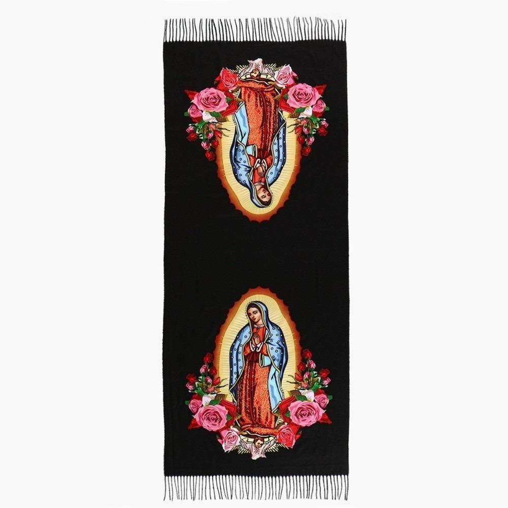 

New Virgin Mary of Guadalupe Printed Scarf Warm Windproof Shawl Versatile Coldproof Neck Warmer Women