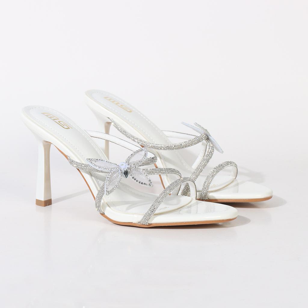 Fashion Shoes Slippers Soft Women Heels Glitter Slides Fashion Low Beige Heeled Sandals Pantofle Comfort High Jelly Summer Luxury Black