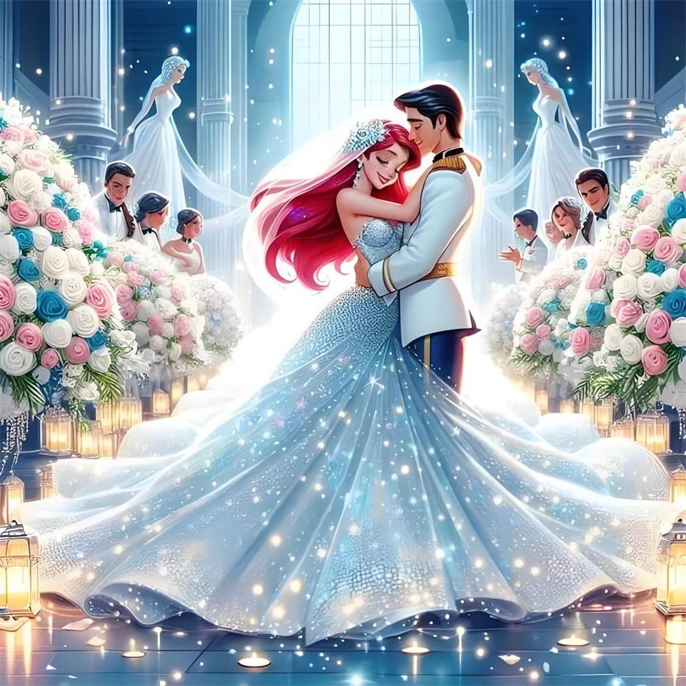 Disney 5D Diamond Painting Princesses and Princes Cross Stitch Mosaic Kit Home Decor Wall Sticker DIY Handmade Gift