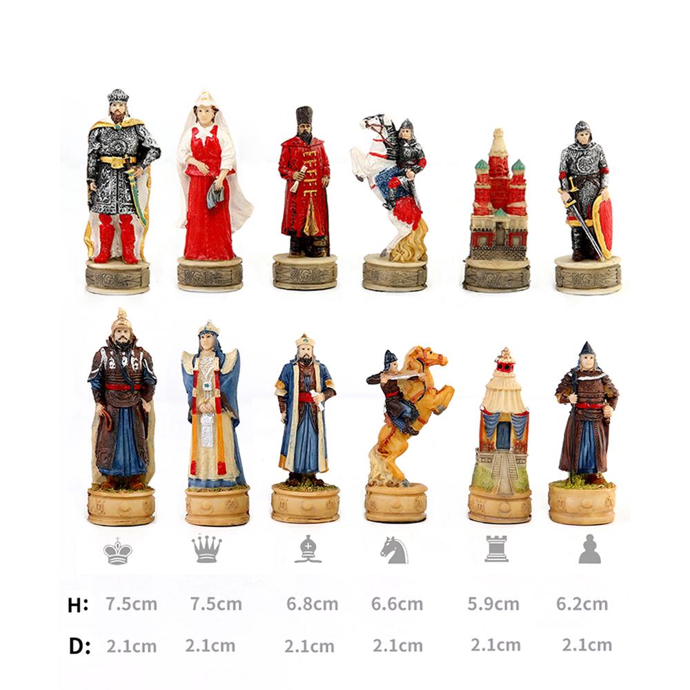 Luxury Chess With 3D Character Design, International Deluxe Chess Set For Chess Lovers And Collectors Puzzle Board Game Card Toy