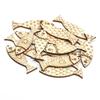 40PCS Blank Wooden Fish Cutouts Sea Animal DIY Crafts Painted Fish Ornaments Handmade Unfinished Fish Hanging Ornament