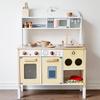 Wooden Kitchen Toy Set: Sound & Light Role-Play Cooking Experience for Kids