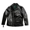 May Kaji horse leather jacket men's lapel oblique zipper leather jacket