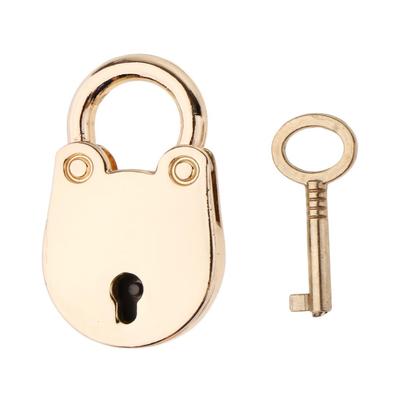 Vintage Metal Mini Cartoon Padlock Security Lock with Key for Suitcase Handbag Jewelry Box