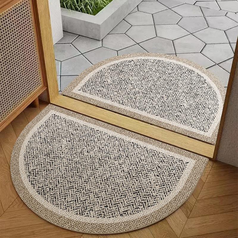 Yiran Furniture Unisex Advanced Sense Semi-Circle Entry Door Floor Mat Home Entrance Door Door Door Mat Door Mat Dirt Resistant Wear Carpet
