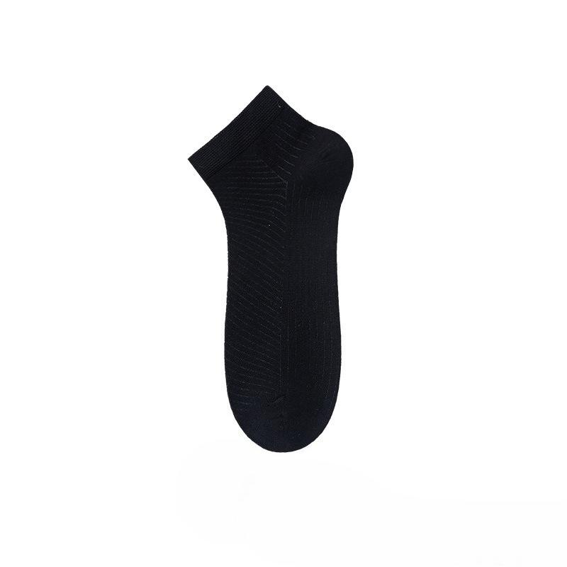 

Silk-silk Men s Summer Lightweight Vertical-striped Mid-calf Socks, Boneless, Cool, Breathable, Comfortable and Sweat-absorbent Socks 1 pair чёрный