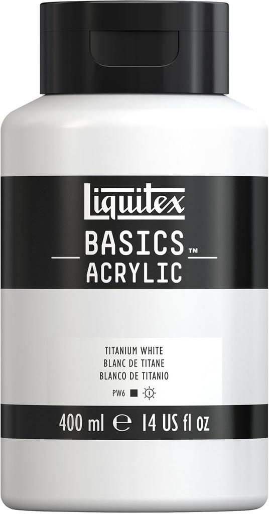 Liquitex Acrylic Paint Liquitex Basics Titanium White 400ml 16006432 B-065