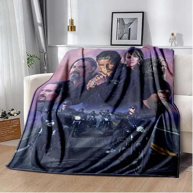 Jax Teller SONS OF ANARCHY Charlie Hunnam Throw Blanket Shawl Cloak Bedroom Living Room Sofa Couverture Chaude Manta Caliente