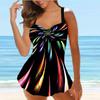 Damen-Bademode mit Aufdruck, Badekleid, Tankini-Badeanzug, Badebekleidung, Übergröße S-8XL