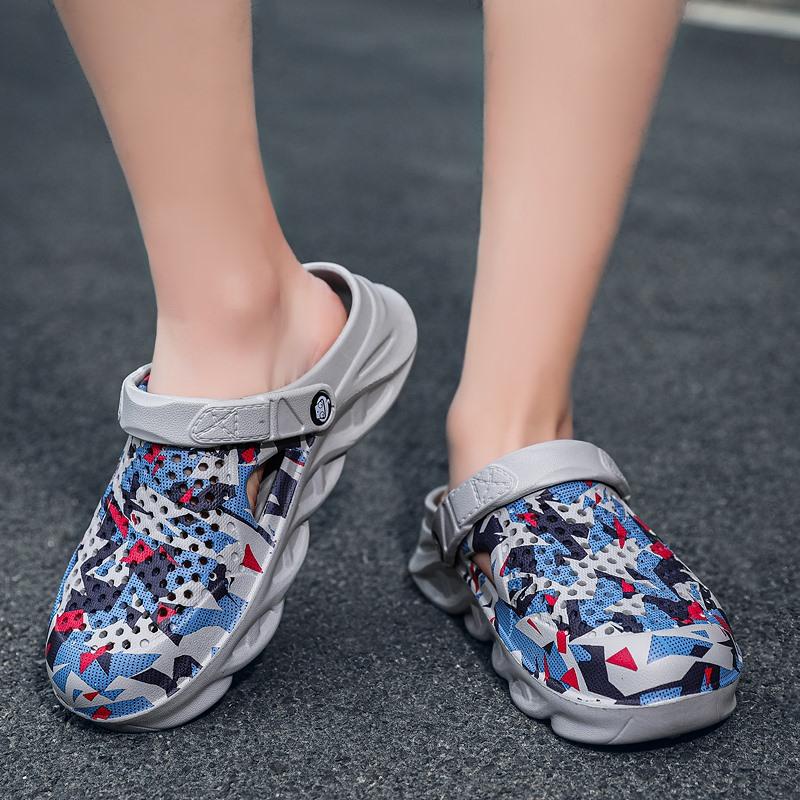 Sandals for Men Summer Casual Beach Shoes Clogs Half Slippers