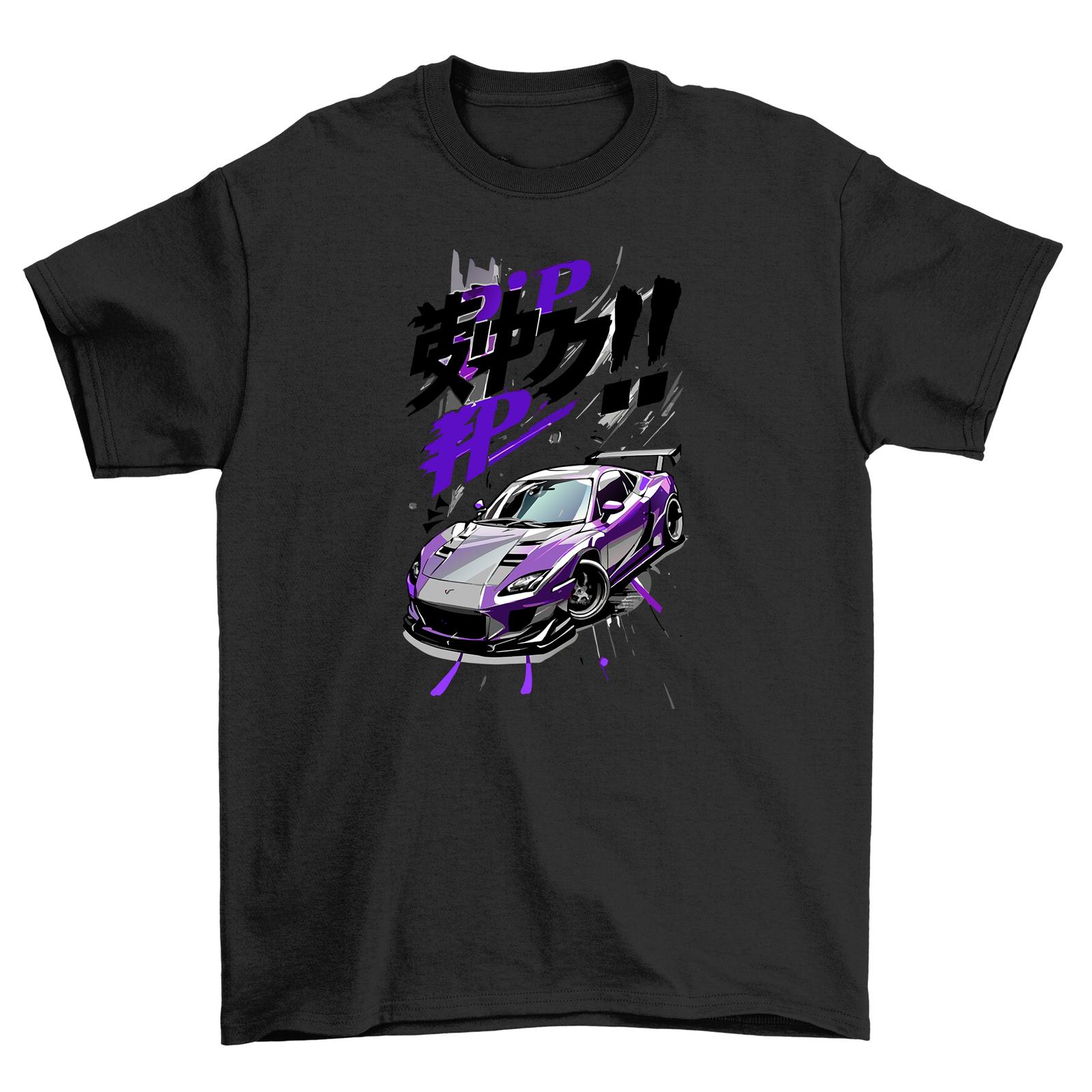 Anime Car Drift Master T-Shirt Mens Womens Tees Top - Drive in Style! 100% cotton, Funny T-Shirt Mens Womens Tees Top, Uni L