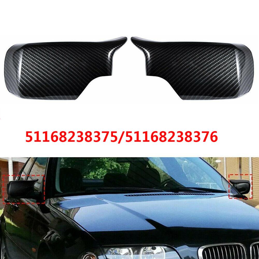 2021 M4 Style Rearview Mirror Covers Side Mirror Caps For BMW E46 E39 Sedan Touring 1998 1999 2000-2005 51168238375 51168238376