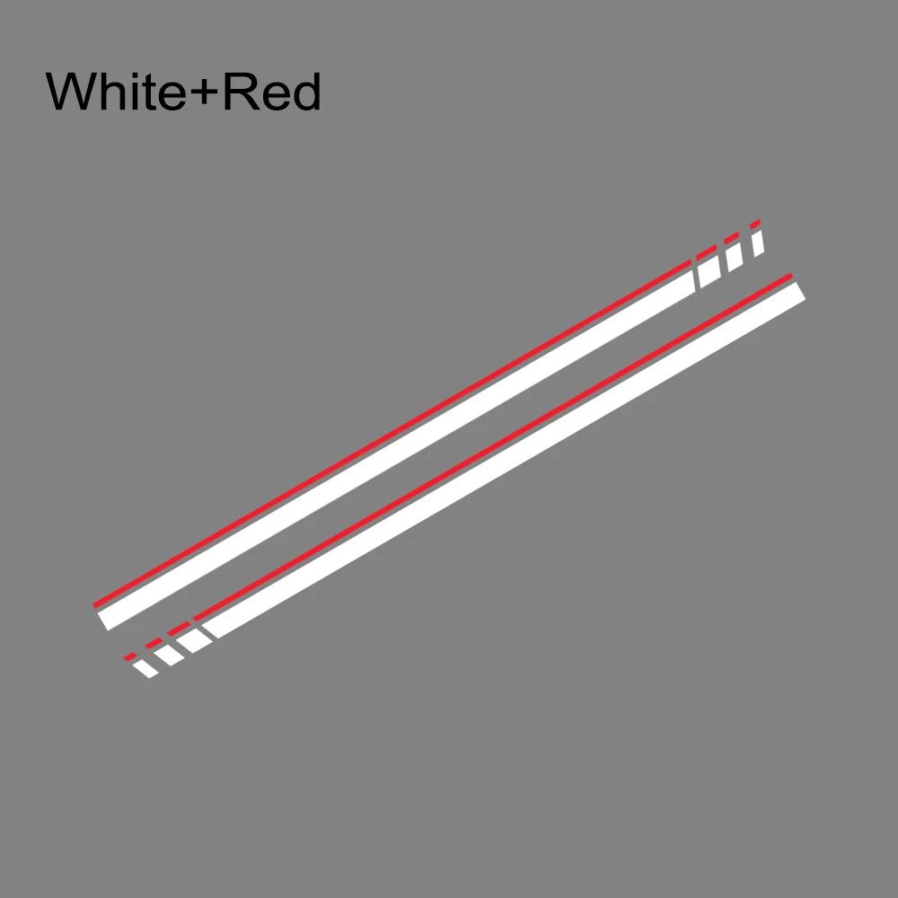 Car Door Racing Stripes Vinyl Decals Both Side Skirt Sticker Graphics Accessories For Volkswagen Up Hatchback Eco VW Move Up