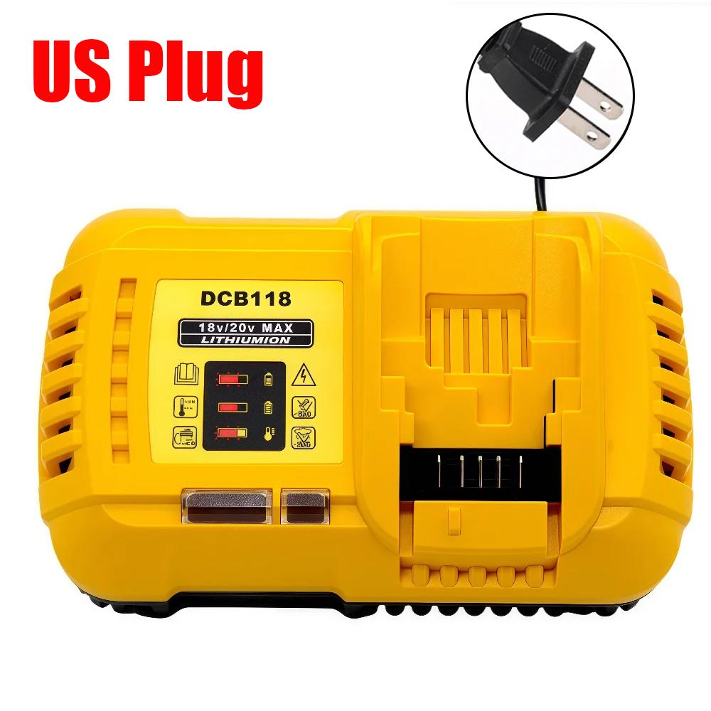 NEW DCB118 Lithium Battery Fast Charger Charging 4.5A For DeWalt 10.8V 12V 14.4V 20V Max 60V Battery DCB101 DCB200 DCB140 DCB105