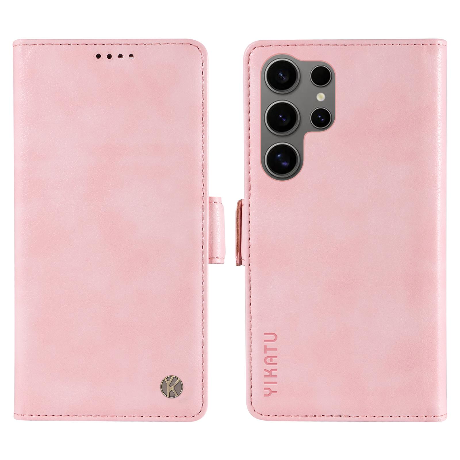 

YIKATU YK-007 For Samsung Galaxy S25 Ultra Case Side Buckle PU Leather Phone Cover Litchi Texture A
