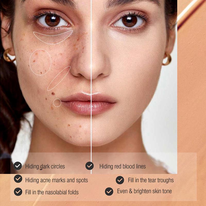 GICYMANTY Long-Lasting Moisturizing Clear Concealer: High Coverage, Non-Creasing, Close-Fitting Makeup.