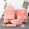 Four-piece Schoolbag Female Elementary School Student Crossbody Bag Middle School Student Backpack