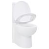 VidaXL WC Cuvette Céramique Blanc Fermeture Salle de Bain Toilette Abattant WC 141133