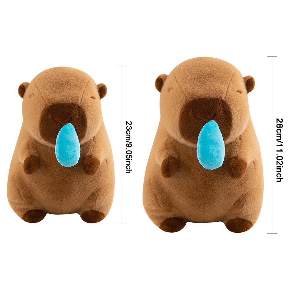 Flauschige Capybara Plüschpuppe Kawaii Capybara mit Schildkröte Stofftier Kuscheltiere Kinder Spielzeug Geburtstagsgeschenk Heimdekoration
