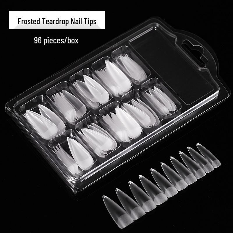 Nail Art Ultra-Thin Transparent Frosted False Nail Extensions