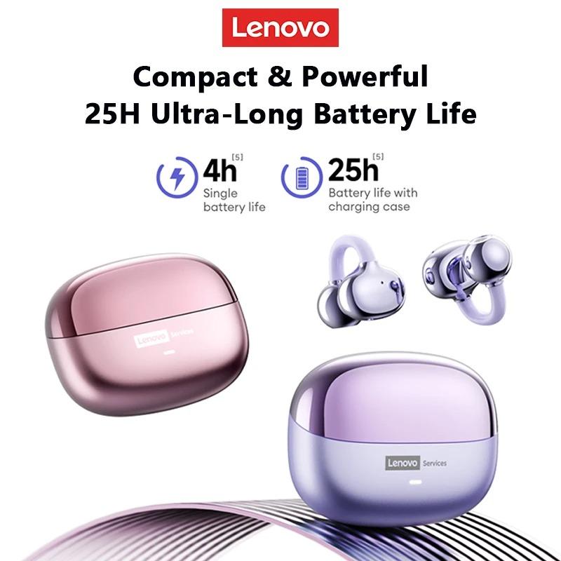 Cuffie Wireless Originali Lenovo LE302 Bluetooth 6.0 Auricolari con Clip da Orecchio Cuffie Sportive per Musica Stereo HIFI con Cancellazione del Rumore
