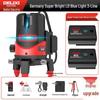 DELIXI High Precision Green & Blue Light Laser Level (2 & 5 Line) for Outdoor Use