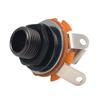 Guitar 1/4Inch (6.35mm) Mono Jacks Socket Chrome Nut and Washer, Electric Guitar Input Jacks For Electric Guitar Bass