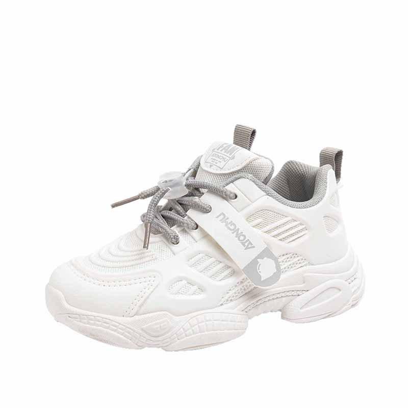 Chaussures de papa en maille respirante pour enfants coréens printemps et été pour garçons et filles, chaussures de sport résistantes à l'usure à semelle souple unie