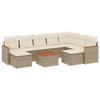 VidaXL Garden Lounge Set with Cushions 10 Pcs, Patio Sofas, Patio Furniture Set, Outdoor Furniture, Beige 3226548