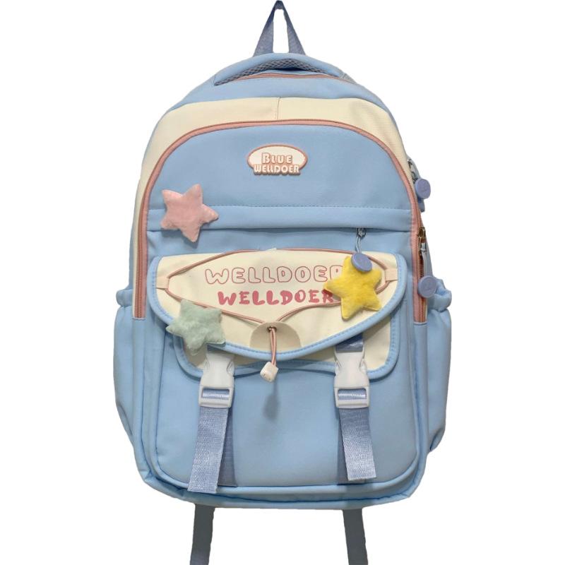 Schoolbag Junior High School Student School Bag Female Large Capacity Lightweight Girl High School Student Class Commuter Backpack Leisure Travel