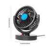 Electric Car Cooler 12/24V Auto Cooling Fan 360 Degree Rotatable Electric Car Circulator 2 Gear USB Port for Auto Truck Off-Road