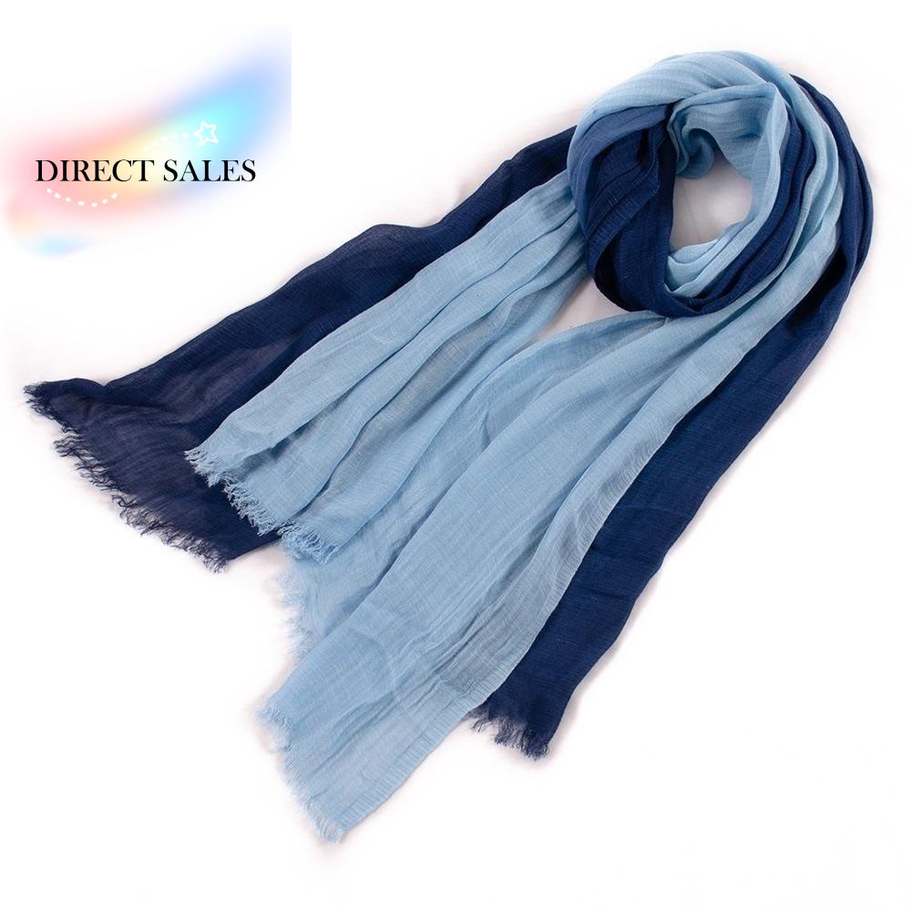 Unisex Design Thin Fabric Cotton Scarf Soft Texture Simple Long Shawl Elegant Versatile Hijab Scarf Cold Protection