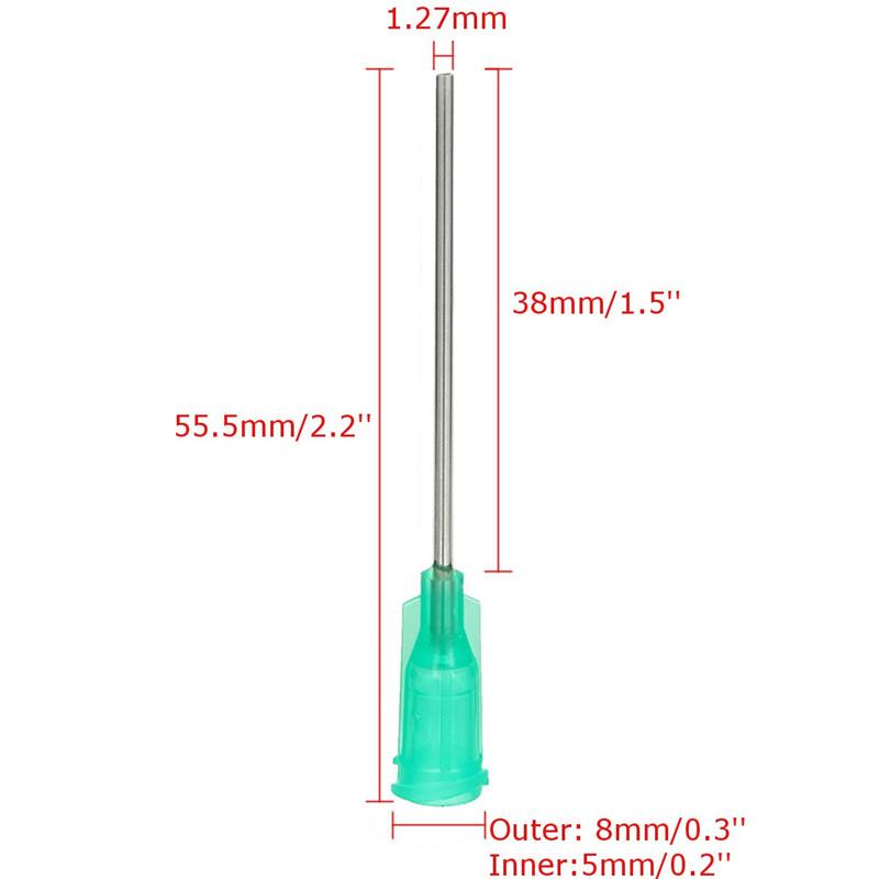 10 Stück Flüssigkeitsdosierspritzen mit stumpfen Nadelspitzen aus Edelstahlrohr zum Dosieren von Klebstoffen, Füllmaterialien, Tinte, Öl und Schweißflussmitteln