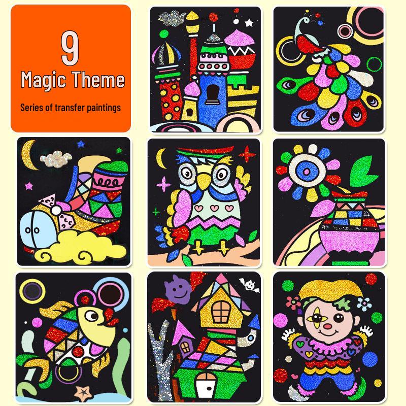 Heng Wu Children s Fantasy Art DIY Iridescent Sticker Painting Kit
