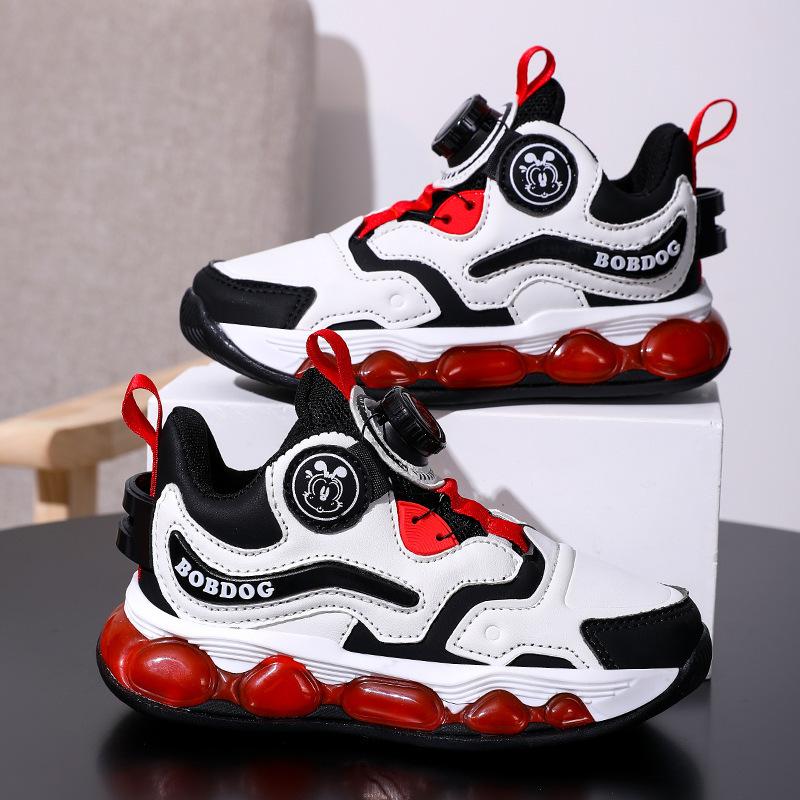 

Кроссовки для мальчиков Babu Bean 2025 Весна и Осень Водонепроницаемая кожаная обувь Детская Нескользящая Мягкая подошва Кроссовки для бега для мальчиков 39