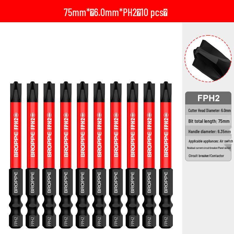 Verbesserter magnetischer, rutschfester Elektriker-Schraubendreherbit für Luft- und Schalttafelschalter