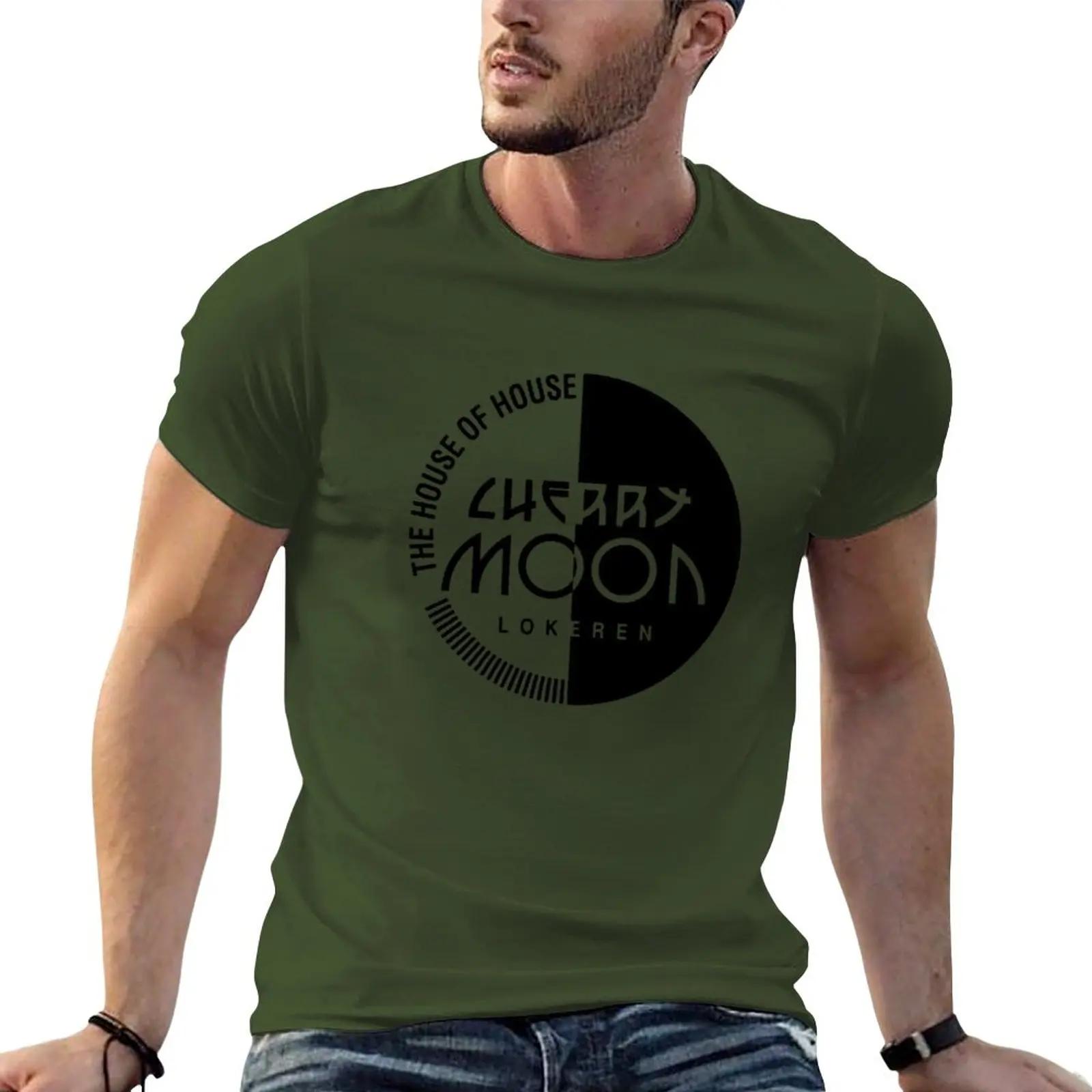 

Blanks Customs Customizeds Oversized T Shirt Men Cherry Moon Lokeren T-Shirt Men Clothing Sumemr Funny Style Cotton New fashion 3XL