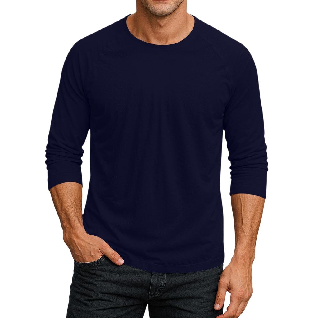 Men's Round Neck Plunger Sleeve T-Shirt Top