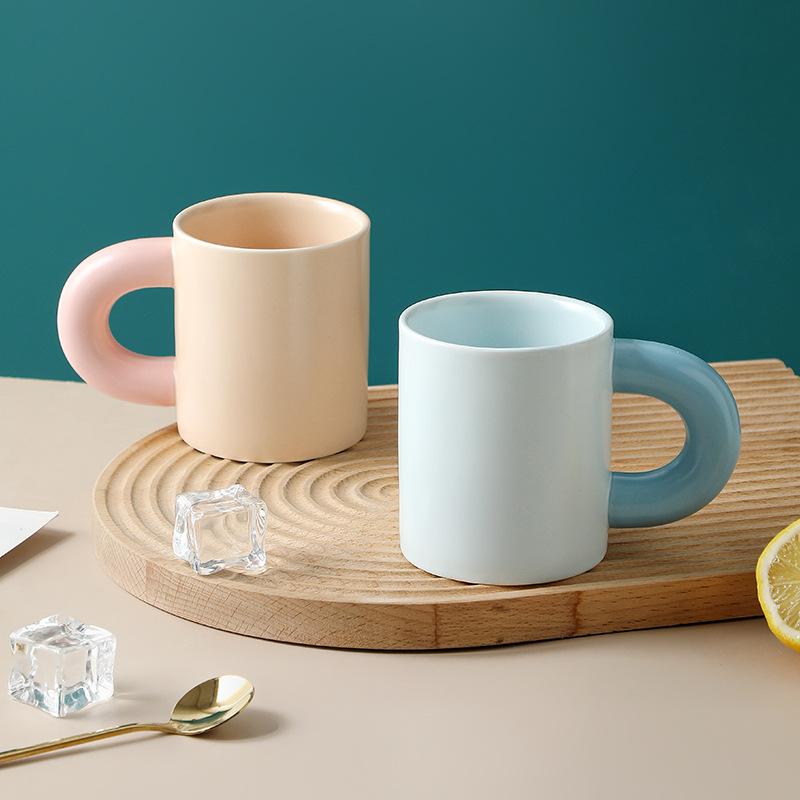 Creative European Ceramic Mug, Big Ear Water Cup, Coffee Cup, Tea Cup, Couple Cup, Breakfast Cup, Milk Cup