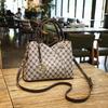New trendy fashion printed handbag simple shoulder bag retro women's bag popular diamond tote bag